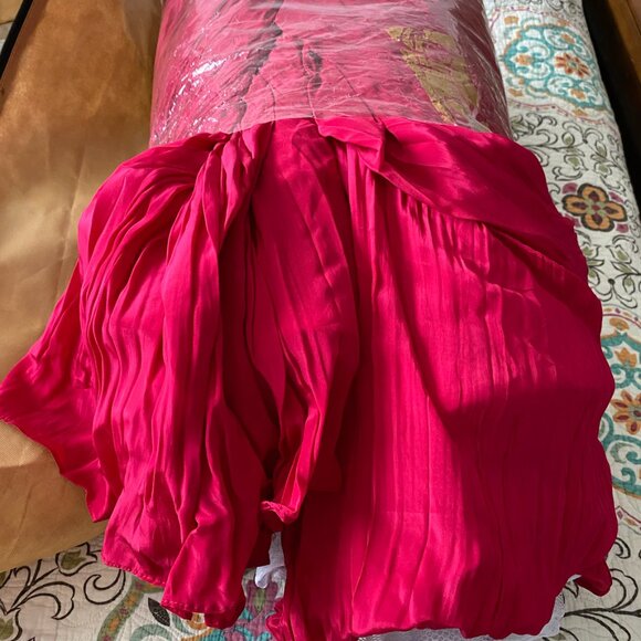 Rani Pink Indo Western Lehenga Choli And Blouse With Embroidered Belt - Picture 7 of 10